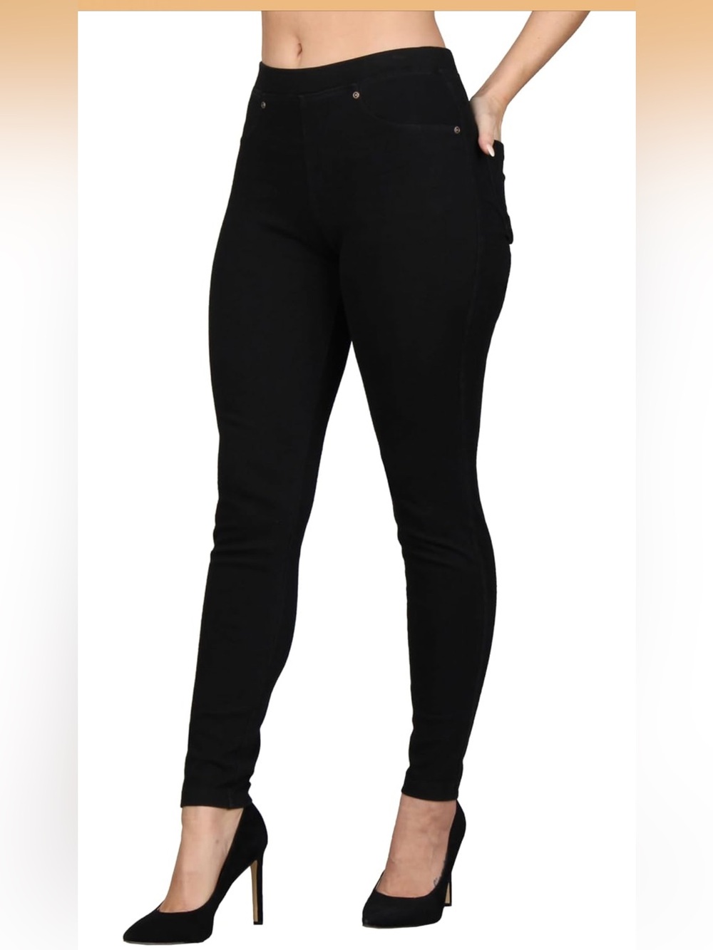Sleek Black High-Rise Skinny Pants